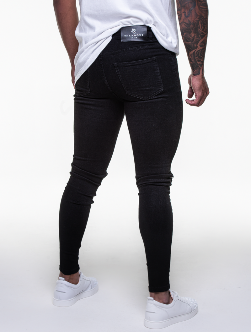 BENTLEY BLACK ULTRA RIPPED JEANS